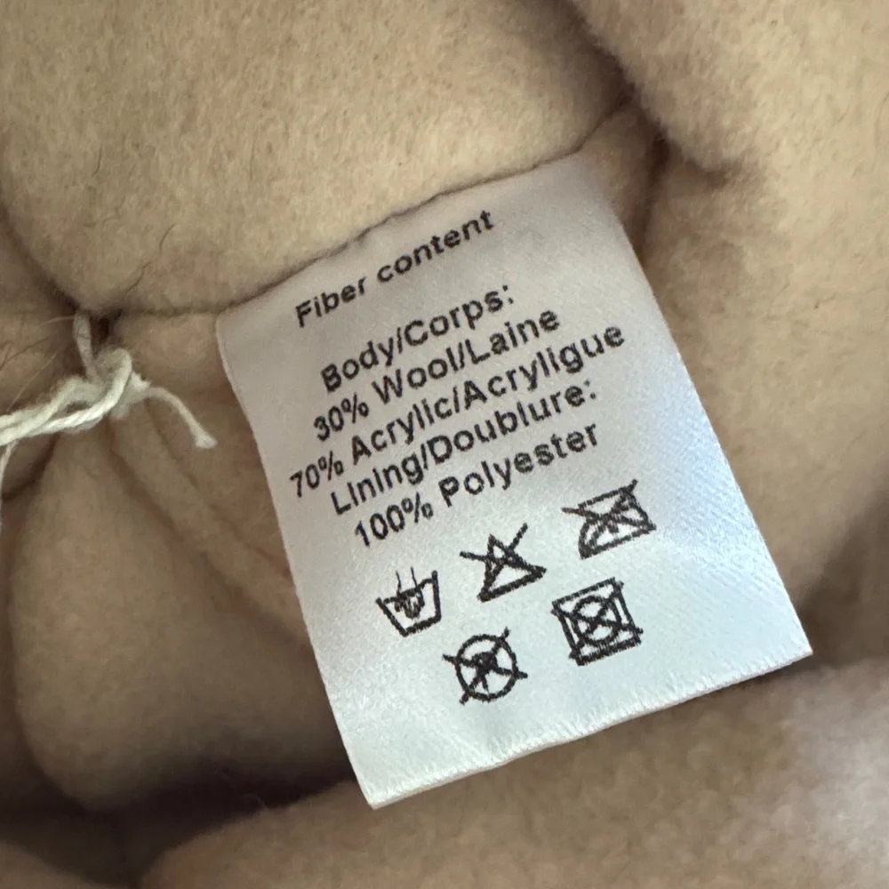 Cozy Faux Fur Pom-Pom Knit Hat - Brown - Picture 4 of 4